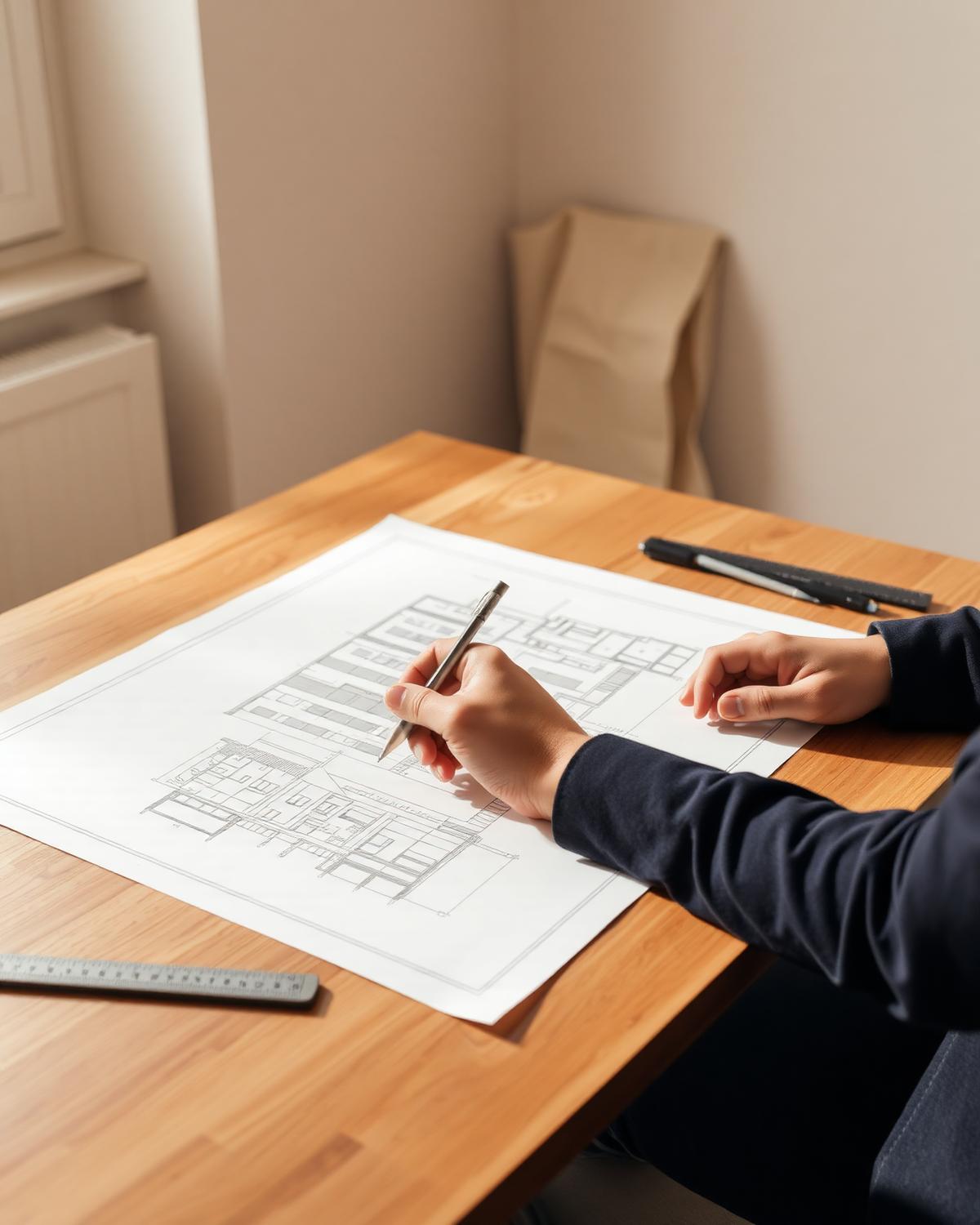 Table à dessin — conception d'un plan